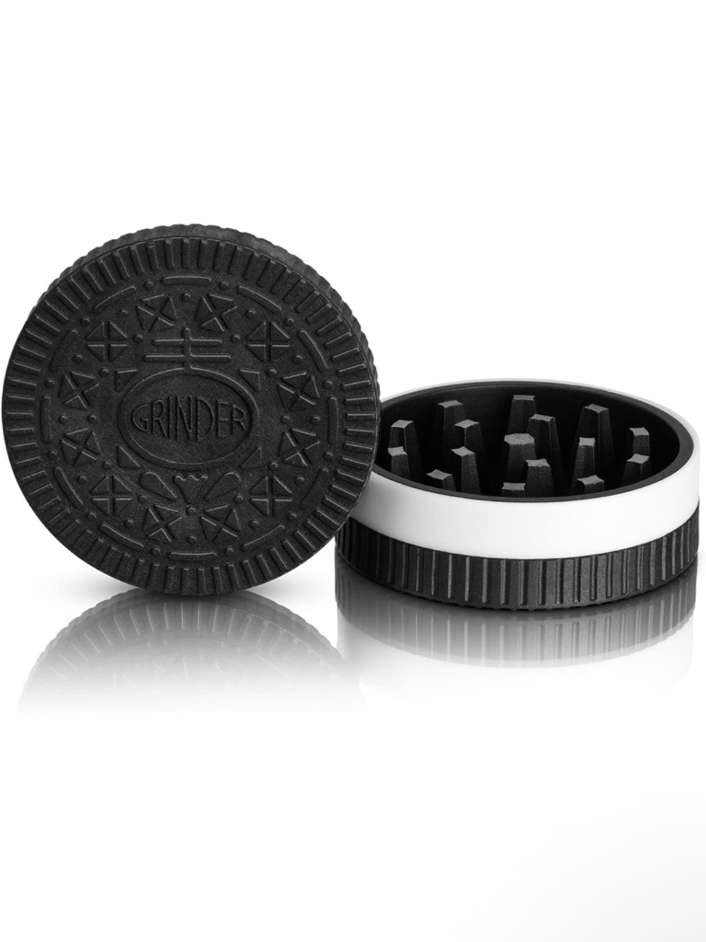 Herb Grinder, 2.2 Inch Stronger Grip Biscuits Shape Design - Single